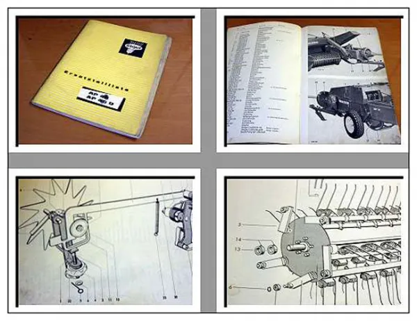 Welger AP71 AP71D Aufsammelpresse Ersatzteilliste 1968 Ersatzteilkatalog