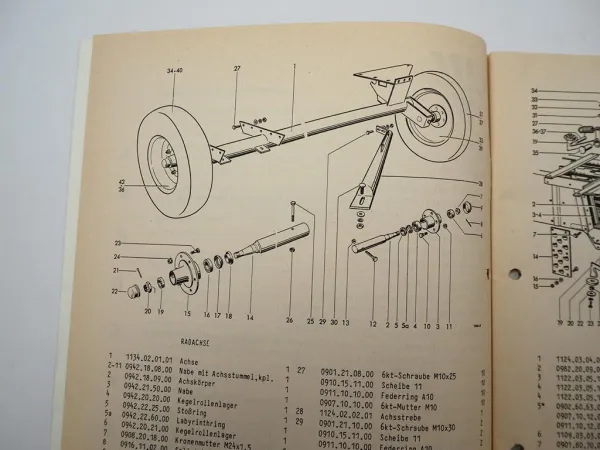 Welger AP830 Aufsammelpresse Ersatzteilliste Ersatzteilkatalog 1997