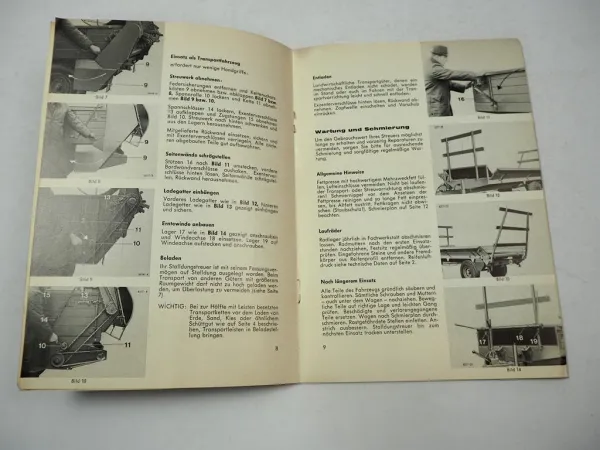 Welger LS 250 260 270 280 290 300 Stalldungstreuer Betriebsanleitung 1976