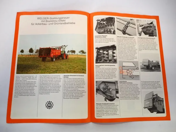 Welger LS 260 270 280 290 300 Stalldungstreuer Prospekt 1980er Jahre