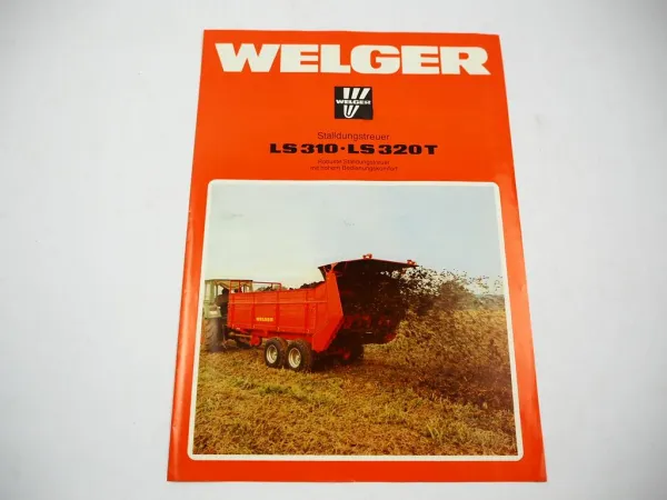 Welger LS 310 320T Stalldungstreuer Prospekt 1980er Jahre