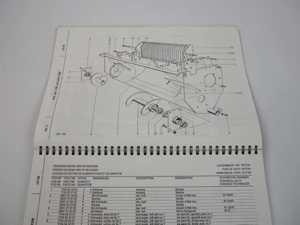 Welger RP502 RP520 Rundballenpresse Ersatzteilliste Spare Parts List 2002