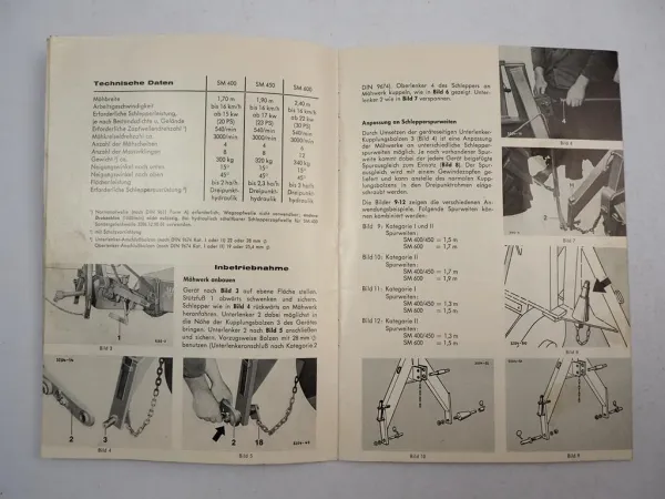 Welger SM 400 450 600 Scheibenmähwerk Betriebsanleitung Bedienung 1980