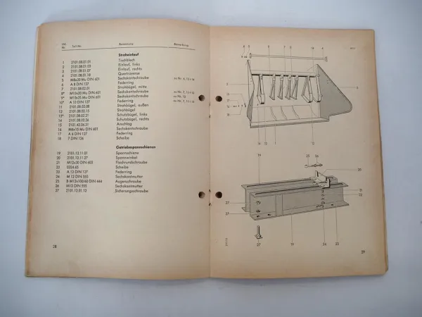 Welger WSA350 Aufsammelpresse Ersatzteilliste Bedienungsanleitung 1964