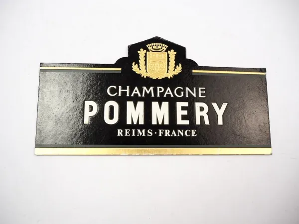 Werbeschild Champagne Pommery Pappe zum Aufstellen / Aufhängen ca. 1970