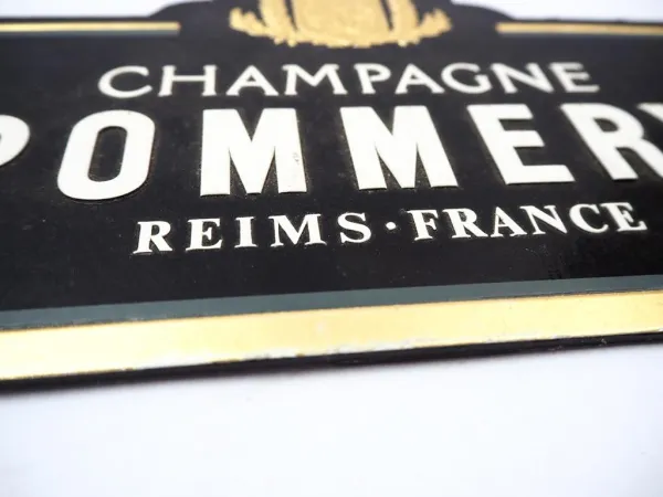 Werbeschild Champagne Pommery Pappe zum Aufstellen / Aufhängen ca. 1970