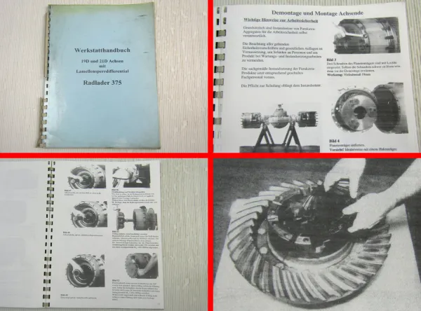 Werkstatthandbuch 19D und 21D Achsen mit Lamellensperrdifferential Radlader 375