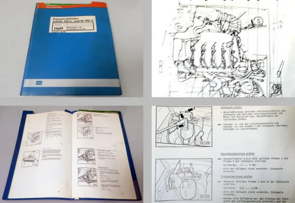 Werkstatthandbuch Audi 80 90 Coupe B3 2,3l MPI Einspritz Zündanlage 7A bis 1990