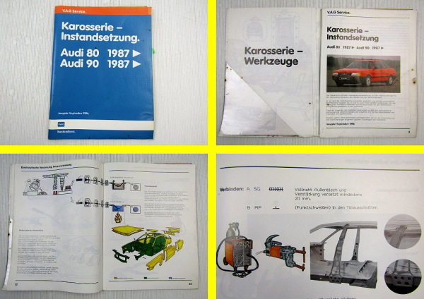 Werkstatthandbuch Audi 80 / Audi 90 B3 Karosserie Instandsetzung ab 1987