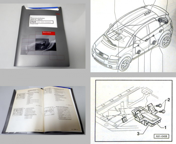Werkstatthandbuch Audi A2 8Z ab 2001 Radio Telefon Navigation Reparaturhandbuch