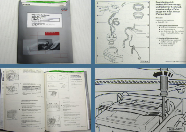 Werkstatthandbuch Audi A4 B5 Kraftstoffversorgung Dieselmotoren 1995 - 2000