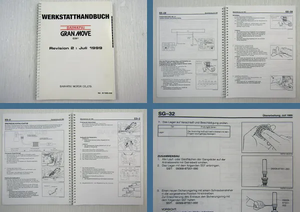 Werkstatthandbuch Daihatsu G301 1999 HD Motor Einspritzanlage Getriebe Elektrik