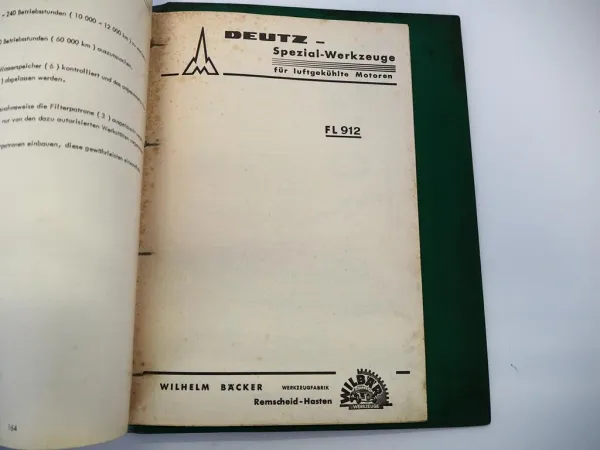 Werkstatthandbuch Deutz F2L F3L F4L F6L 912 Dieselmotor Reparaturanleitung 1968