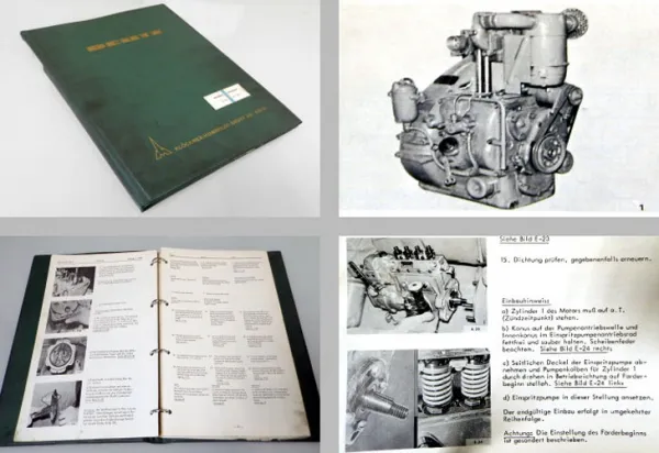 Werkstatthandbuch Deutz FL 812 + FL 812 NEU Dieselmotor Reparaturanleitung 1965
