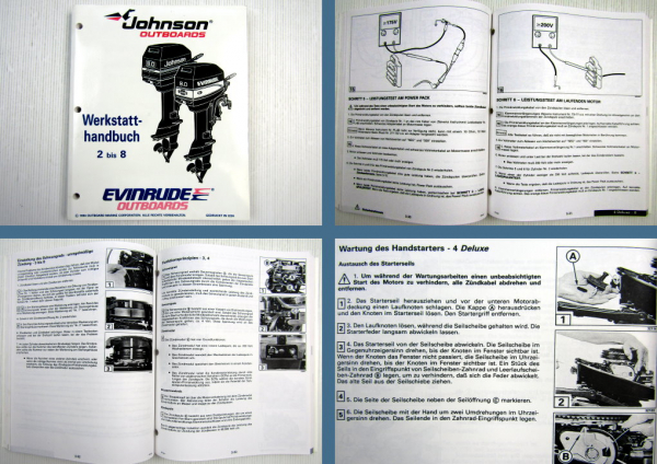 Werkstatthandbuch Evinrude Johnson 2 bis 8 EO Außenbordmotor 1994 OMC