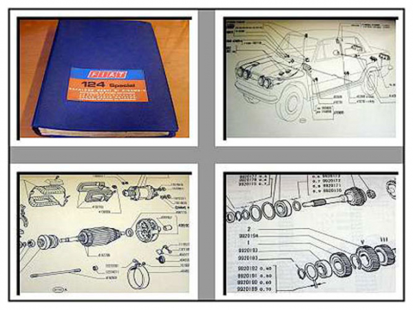 Werkstatthandbuch Fiat 124 Special T Ersatzteilliste Parts Catalog 72-74