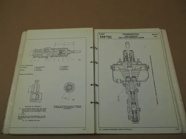 Werkstatthandbuch Fiat 128 Sport Coupe Hauptmerkmale und Daten 1972