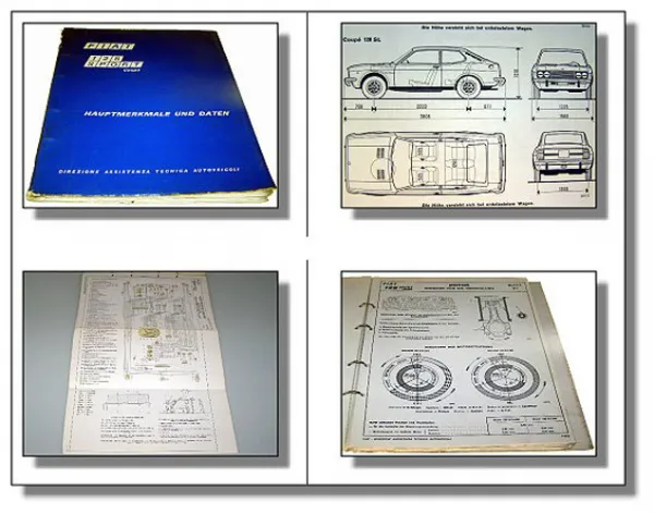 Werkstatthandbuch Fiat 128 Sport Coupe Hauptmerkmale und Daten 1972