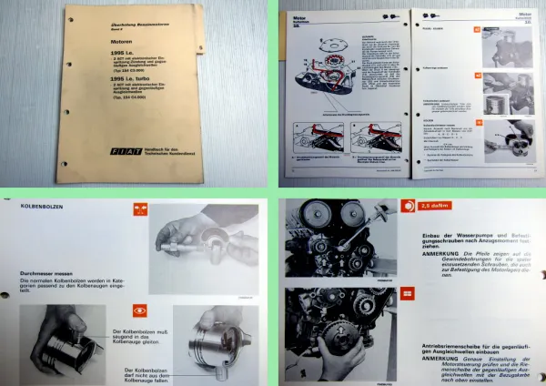 Werkstatthandbuch Fiat Croma 154 2.0 ie + turbo Motor Reparatur Überholung