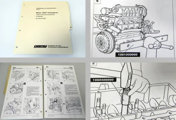 Werkstatthandbuch Fiat Fiorino 1,7 L TD Turbo Diesel Motor Reparaturanleitung