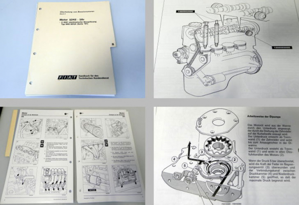 Werkstatthandbuch Fiat Punto 1.2 16V Motor 1242 Reparaturanleitung 1997