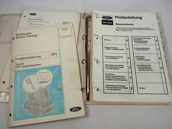 Werkstatthandbuch Ford Escort Mondeo Maverick Transit Motor EPIC Prüfanleitung
