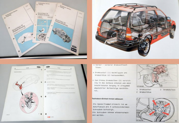 Werkstatthandbuch Ford Escort Orion 91 ABS Karosserie Motor Einführung Schulung