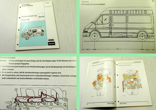 Werkstatthandbuch Ford Transit Schulungshandbuch ab MJ 1992 Service Training