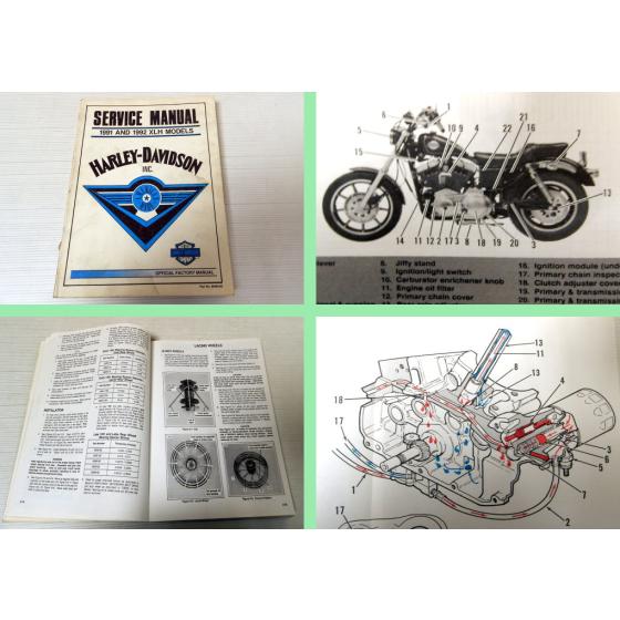 Werkstatthandbuch Harley Sportster XLH 883 1200 1991 to 1992 Service Manual