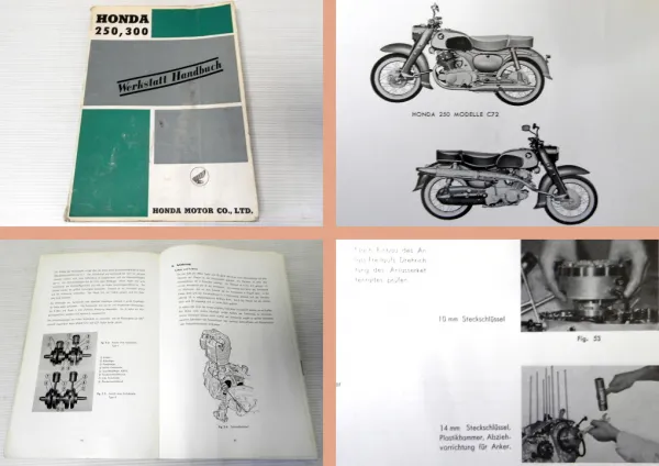 Werkstatthandbuch Honda 250 350 C72 C77 CB72 CB77 CS72 CS77 Reparatur 1963