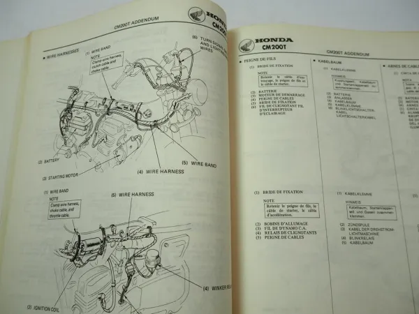 Werkstatthandbuch Honda CM200T Nachtrag 1979 Addendum Shop Manual Schaltplan