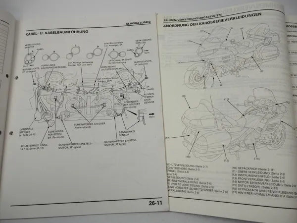 Werkstatthandbuch Honda GL1800A Goldwing Reparaturanleitung 2001 - 2003 A1 A2 A3