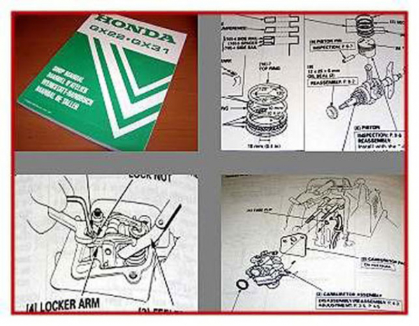 Werkstatthandbuch Honda GX22 GX31 Motor 1987 Reparaturanleitung