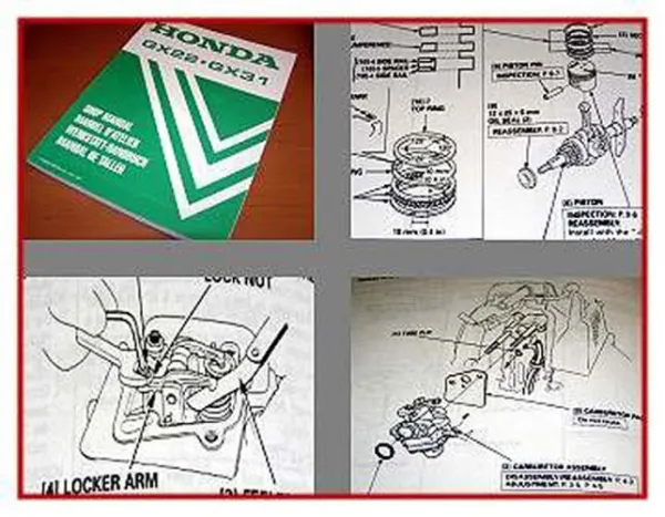 Werkstatthandbuch Honda GX22 GX31 Motor 1987 Reparaturanleitung