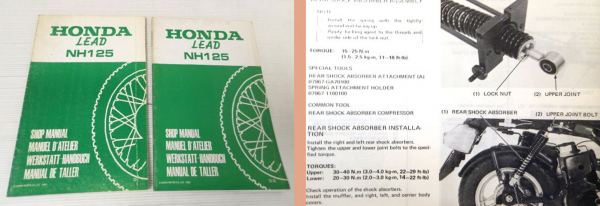 Werkstatthandbuch Honda Lead NH125 Ergänzung Reparaturanleitung 1983/1985