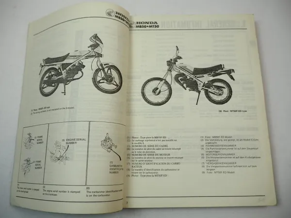 Werkstatthandbuch Honda MB50 AC1 MT50 Reparaturanleitung Shop Manual 1979