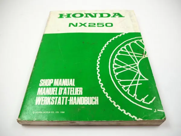 Werkstatthandbuch Honda NX 250 Nixe MD21 ab 1988 Shop Manual Reparaturanleitung