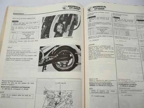 Werkstatthandbuch Honda VF1000F Interceptor SC15 1984 Reparaturanleitung
