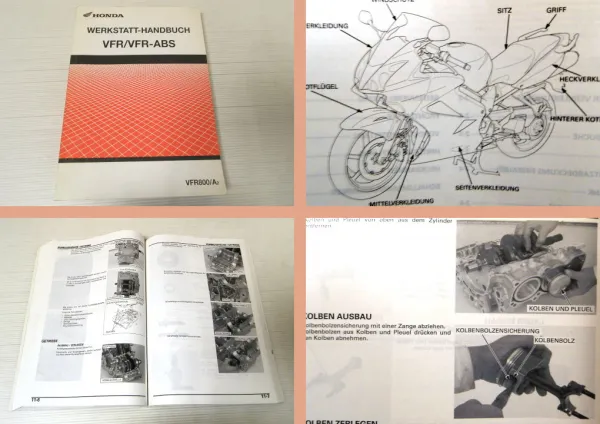 Werkstatthandbuch Honda VFR 800 A2 RC46 ABS Original Reparaturanleitung ab 2001