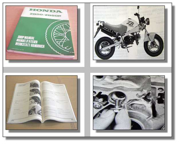 Werkstatthandbuch Honda ZB50 ZB50P Monkey 1988 Reparaturanleitung
