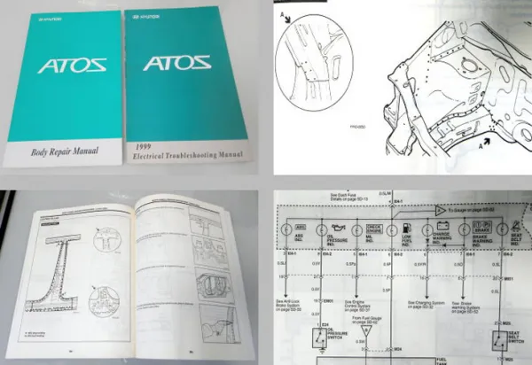 Werkstatthandbuch Hyundai Atos Body Repair manual + electrical troubleshooting