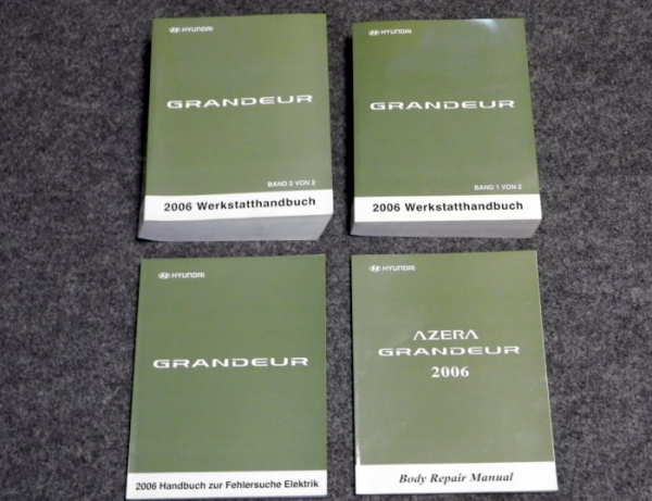 Werkstatthandbuch Hyundai Grandeur 2006 Reparatur Elektrik Karosserie 4 Bände