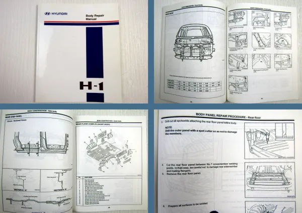 Werkstatthandbuch Hyundai H1 H-1 Body Repair manual 1997 Karosserie Reparatur