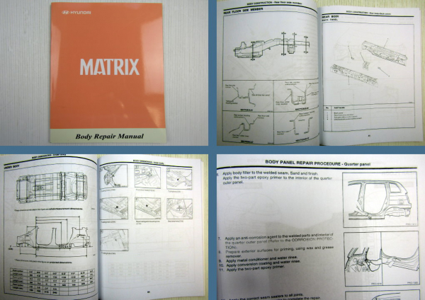 Werkstatthandbuch Hyundai Matrix Body Repair manual Reparaturanleitung 2001