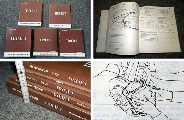 Werkstatthandbuch Hyundai Trajet 2000 - 2004 Reparaturanleitung in 5 Bänden