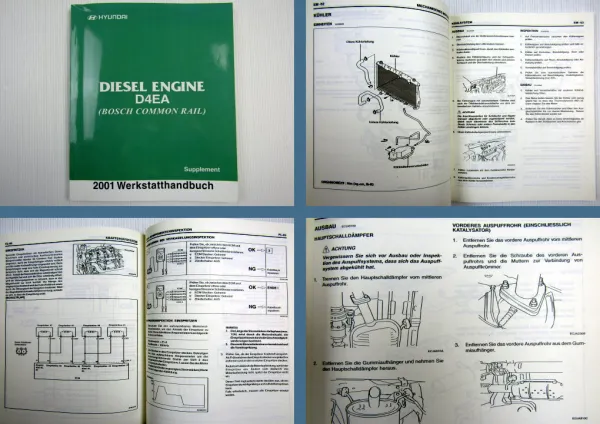 Werkstatthandbuch Hyundai Trajet Santa Fe Elantra D4EA Diesel Einspritzanlage