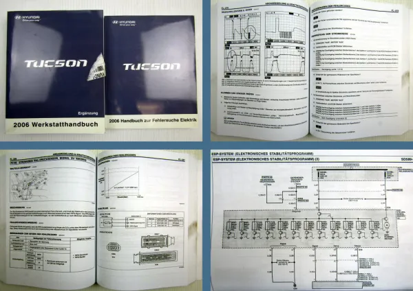 Werkstatthandbuch Hyundai Tucson JM 2006 Reparaturanleitung Fehlersuche Elektrik