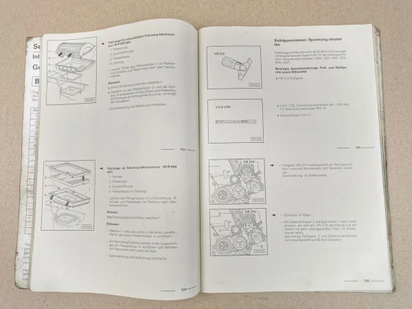 Werkstatthandbuch Instandhaltung VW Golf 3 + Cabriolet Vento 1992/94 - 1999