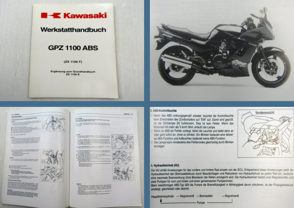 Werkstatthandbuch Kawasaki GPZ1100 ABS / ZX1100F Ergänzung 1996