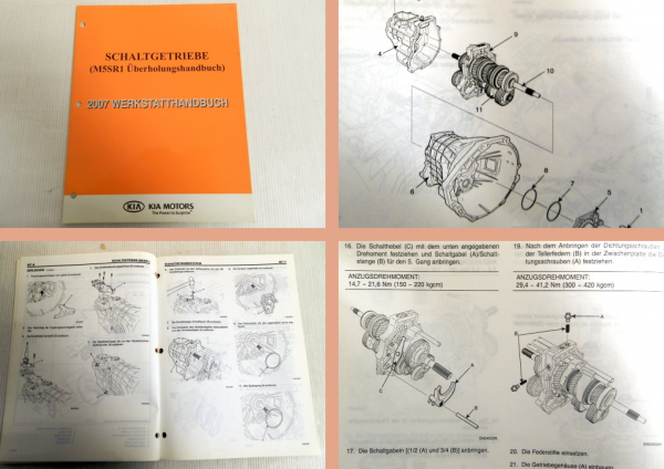 Werkstatthandbuch Kia Sorento M5SR1 Schaltgetriebe 2007